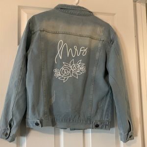Mrs. Denim Jacket, worn once L/XL